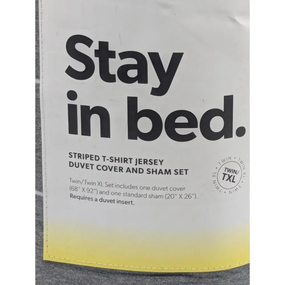 Dormify Twin/Twin XL Striped Jersey Duvet Cover (68